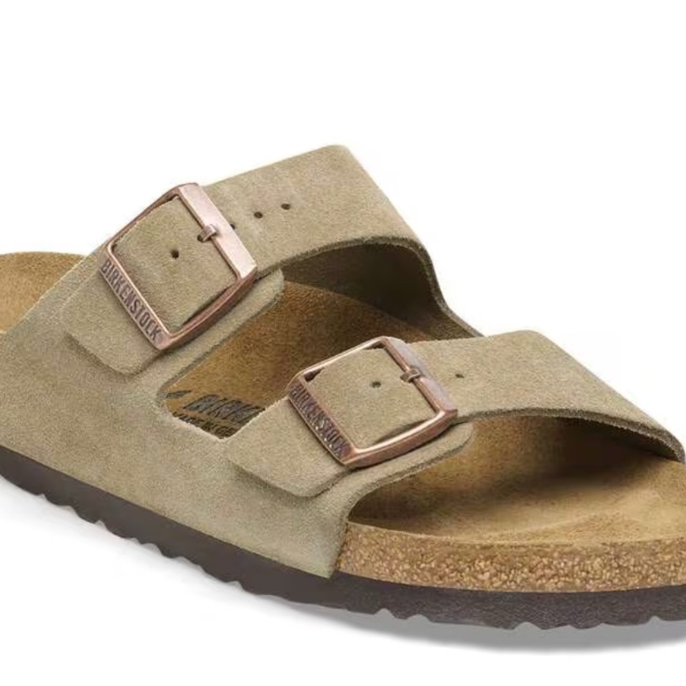 Birkenstock Taupe Suede Sandals